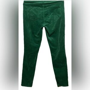KUT From The Kloth Skinny Corduroy Pants Womens Sz 10 Green Zip Fly Stretch